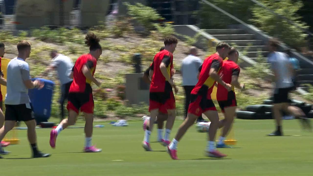 Video thumbnail for US: Belgium finalizes preparations for World Cup quarterfinal clash against Spain.
