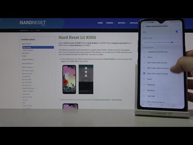 Video thumbnail for Default Alarm Tones on LG K50S – Available Sounds of Alarms
