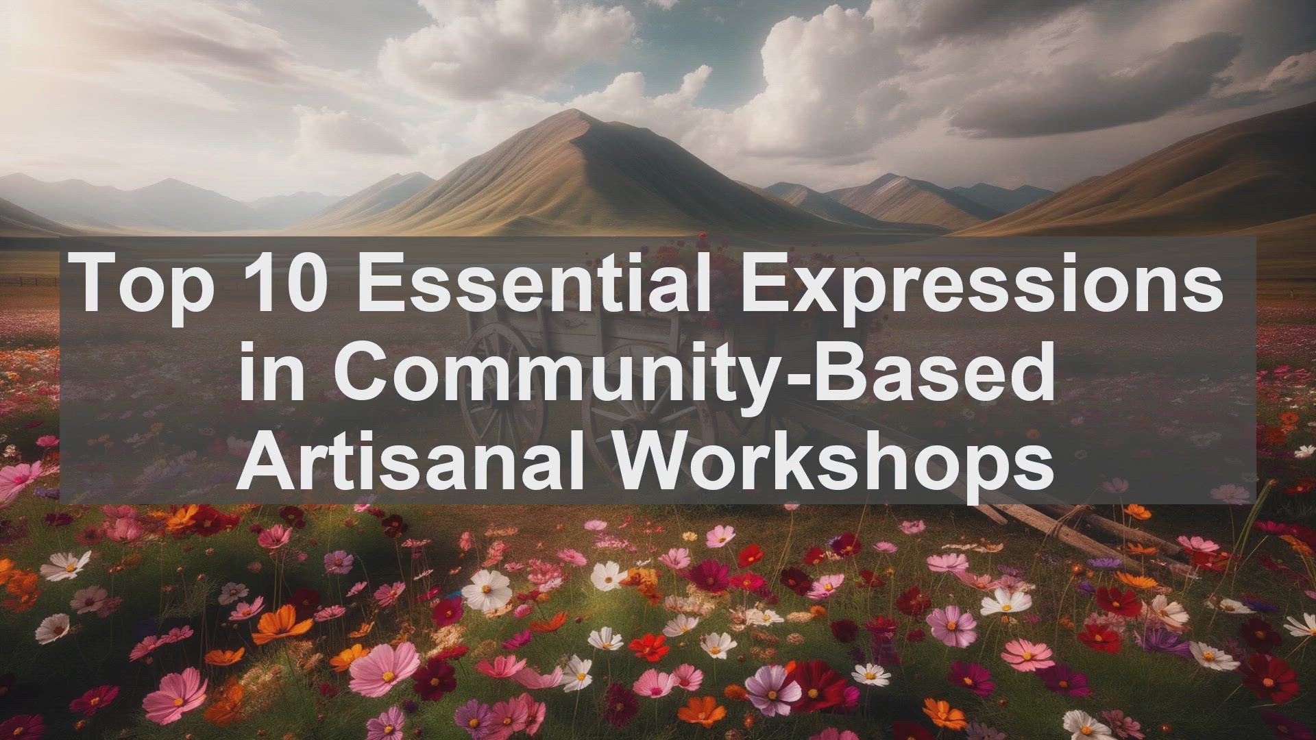 'Video thumbnail for Top 10 Essential Expressions in CommunityBased Artisanal Workshops'