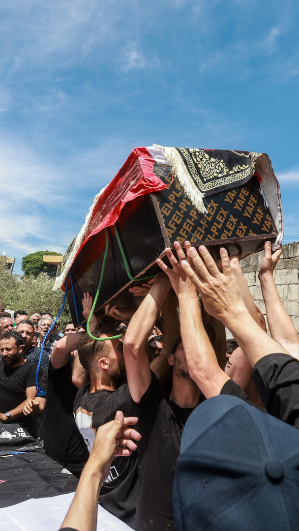 Video thumbnail for Funeral held for entire family killed in Lebanon