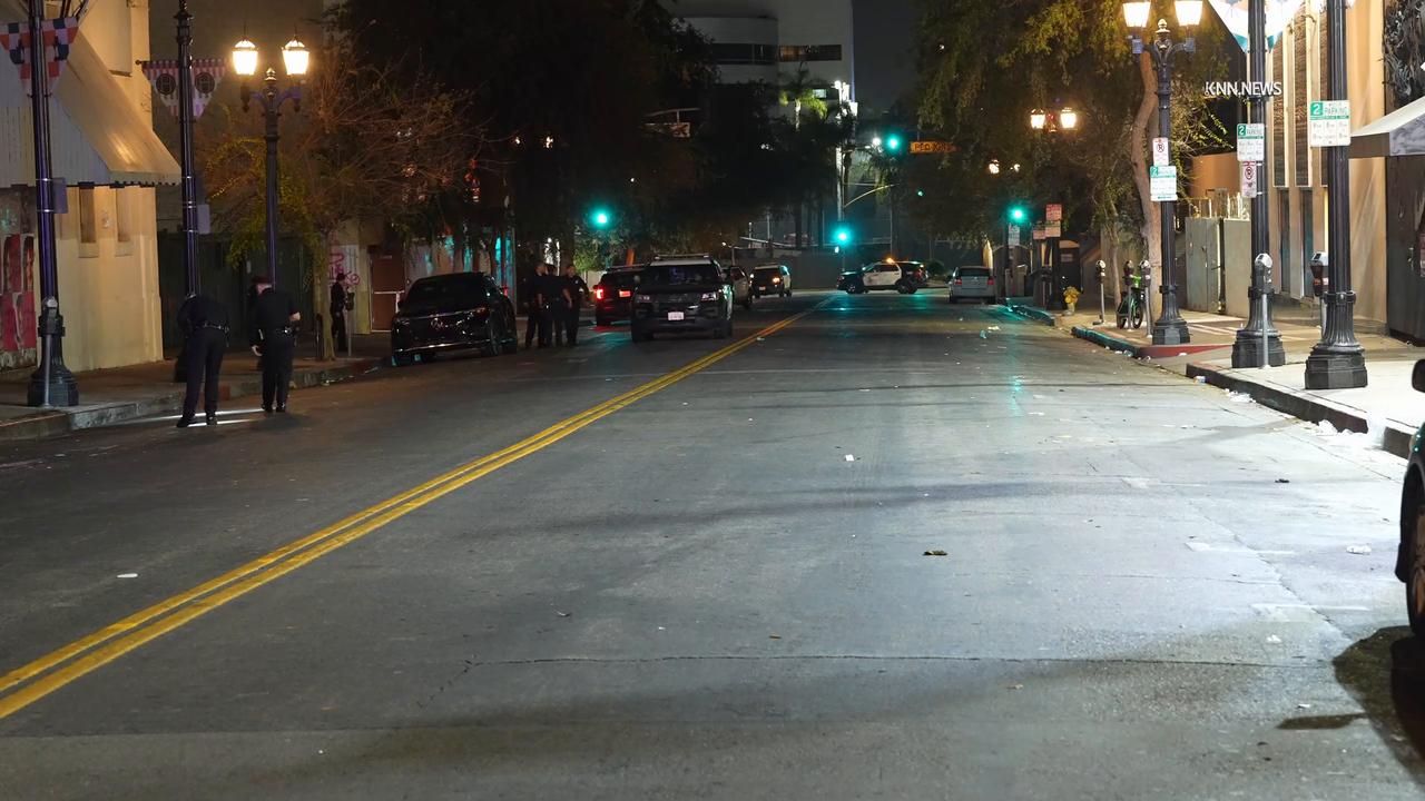 Video thumbnail for US, Los Angeles: Hollywood Police Investigate Shooting at Hollywood Intersection.