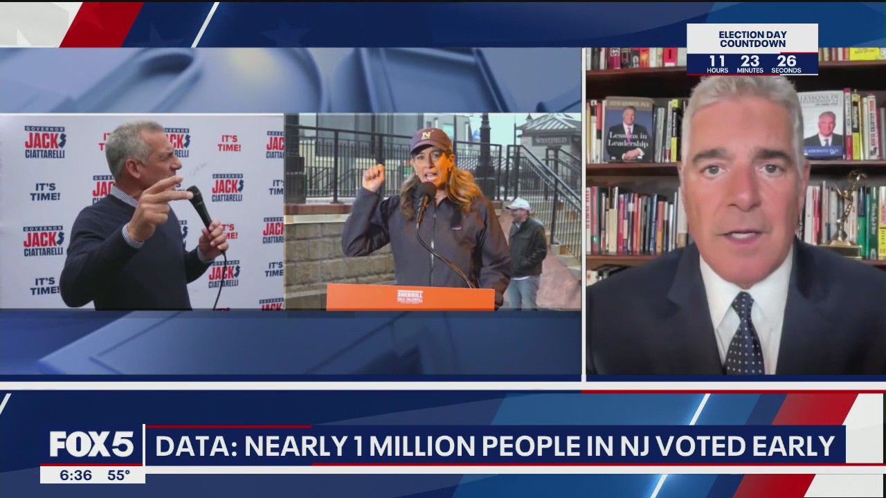 'Video thumbnail for Early voting surge favors Democrats, but NJ governor’s race still a toss-up, expert says'