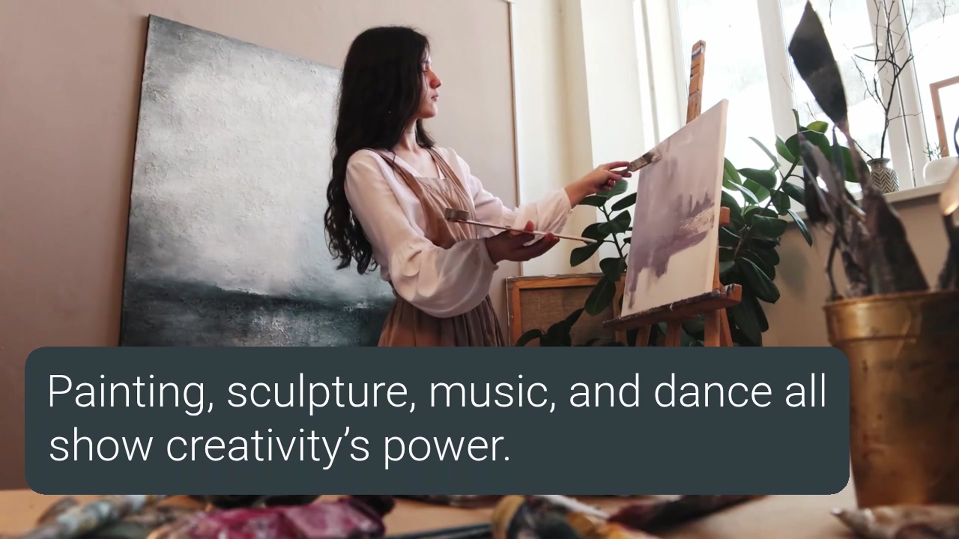 Video thumbnail for Art surrounds us in many forms. It connects us to emotions and ideas. Artists find inspiration everywhere. Nature, people, and stories spark creativity. This inspiration leads to unique expressions and new perspectives.
