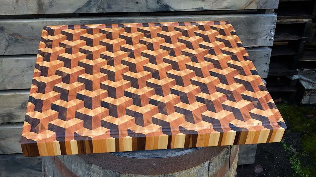 Video thumbnail for Ryan Hawkins: Building an Epic Goyard Pattern End Grain Cutting Board!