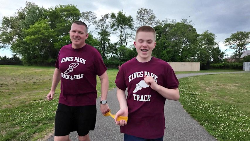 Video thumbnail for Blind Kings Park Middle School student chases running dreams with help from two coaches