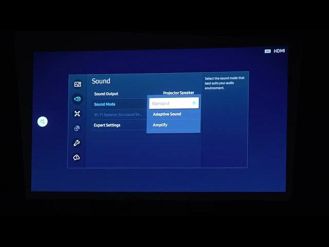 Video thumbnail for How To Change Sound Mode on SAMSUNG The Freestyle Projector - Get the Best Sound for Gaming