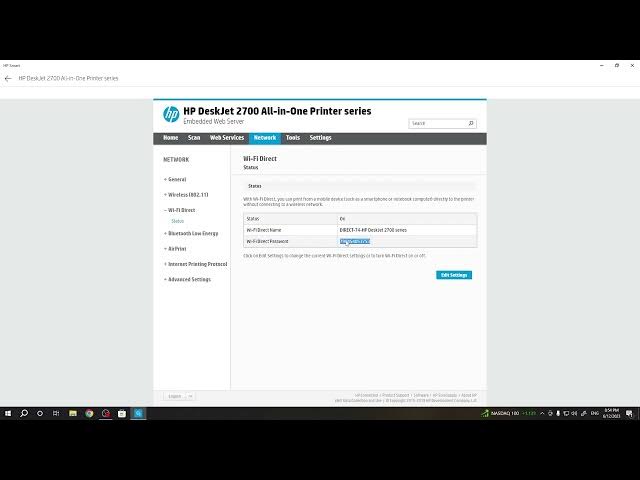 Video thumbnail for How to Check and Change WiFi Direct Password on HP DeskJet 2700 Printer?