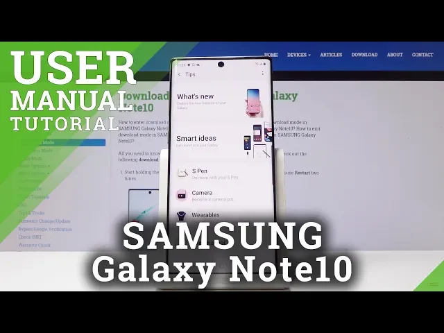 Video thumbnail for How to Open User Manual in SAMSUNG Galaxy Note 10 - Instruction Manual
