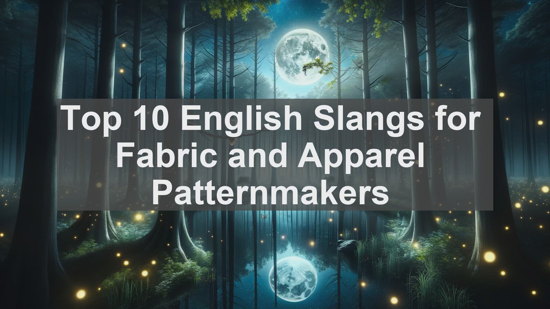'Video thumbnail for Top 10 English Slangs for Fabric and Apparel Patternmakers'