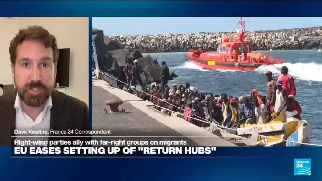 Video thumbnail for 'Return hubs' for migrants clear EU parliament hurdle