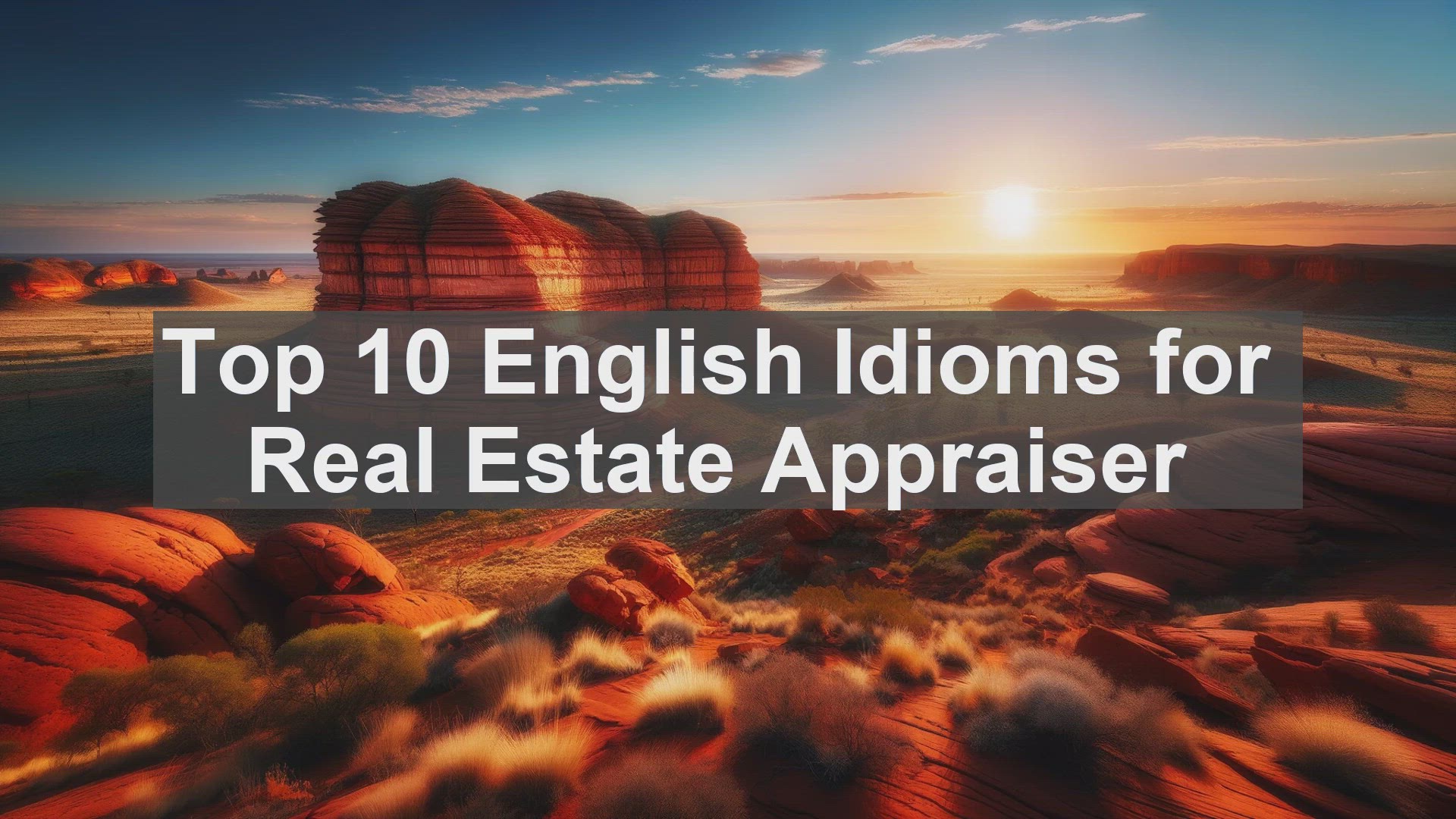 'Video thumbnail for Top 10 English Idioms for Real Estate Appraiser'