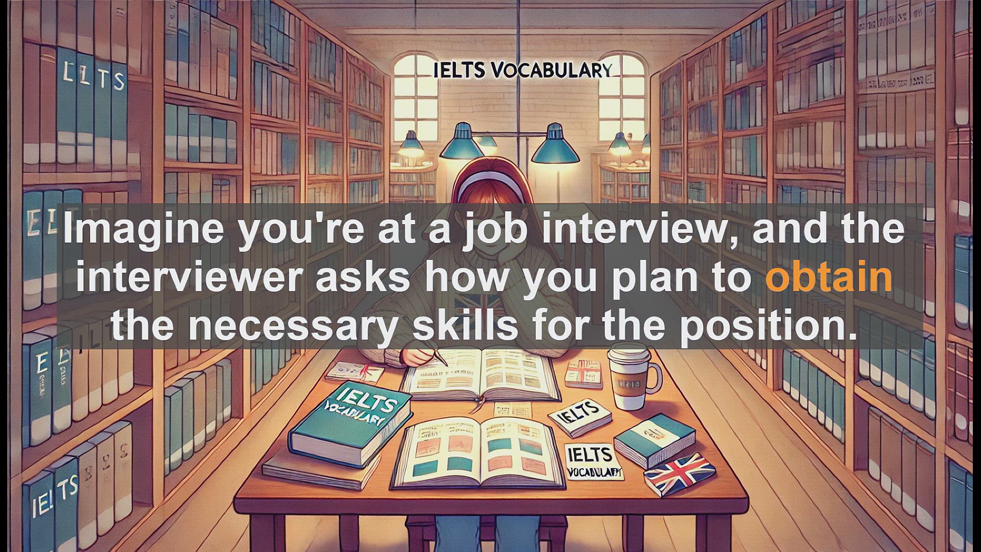 'Video thumbnail for 2500 Must Know IELTS 6.5 Vocabulary - How to Use 'Obtain' Correctly: IELTS Vocabulary Boost'