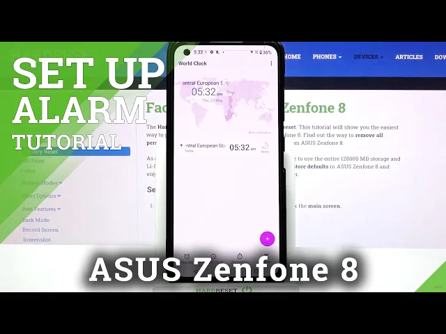 Video thumbnail for How to Set Up Alarm Clock in ASUS Zenfone 8 – Alarm Clock Settings