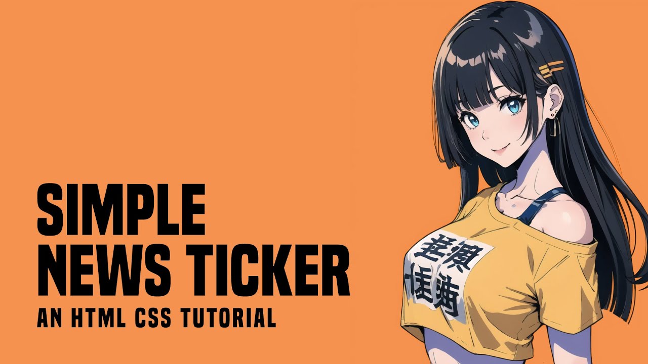 'Video thumbnail for Simple News Ticker In HTML CSS'