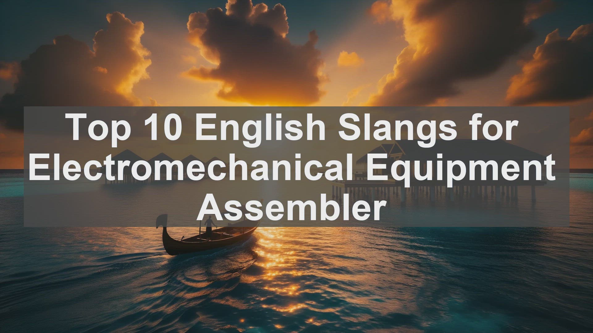 'Video thumbnail for Top 10 English Slangs for Electromechanical Equipment Assembler'