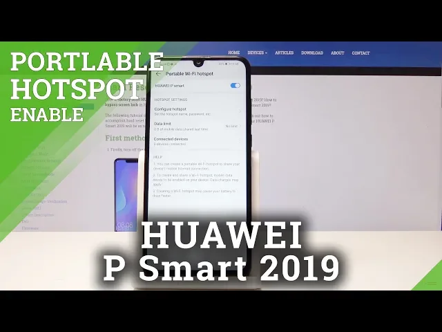 Video thumbnail for How to Enable Portable Hotspot in HUAWEI P Smart 2019 - Network Access Point
