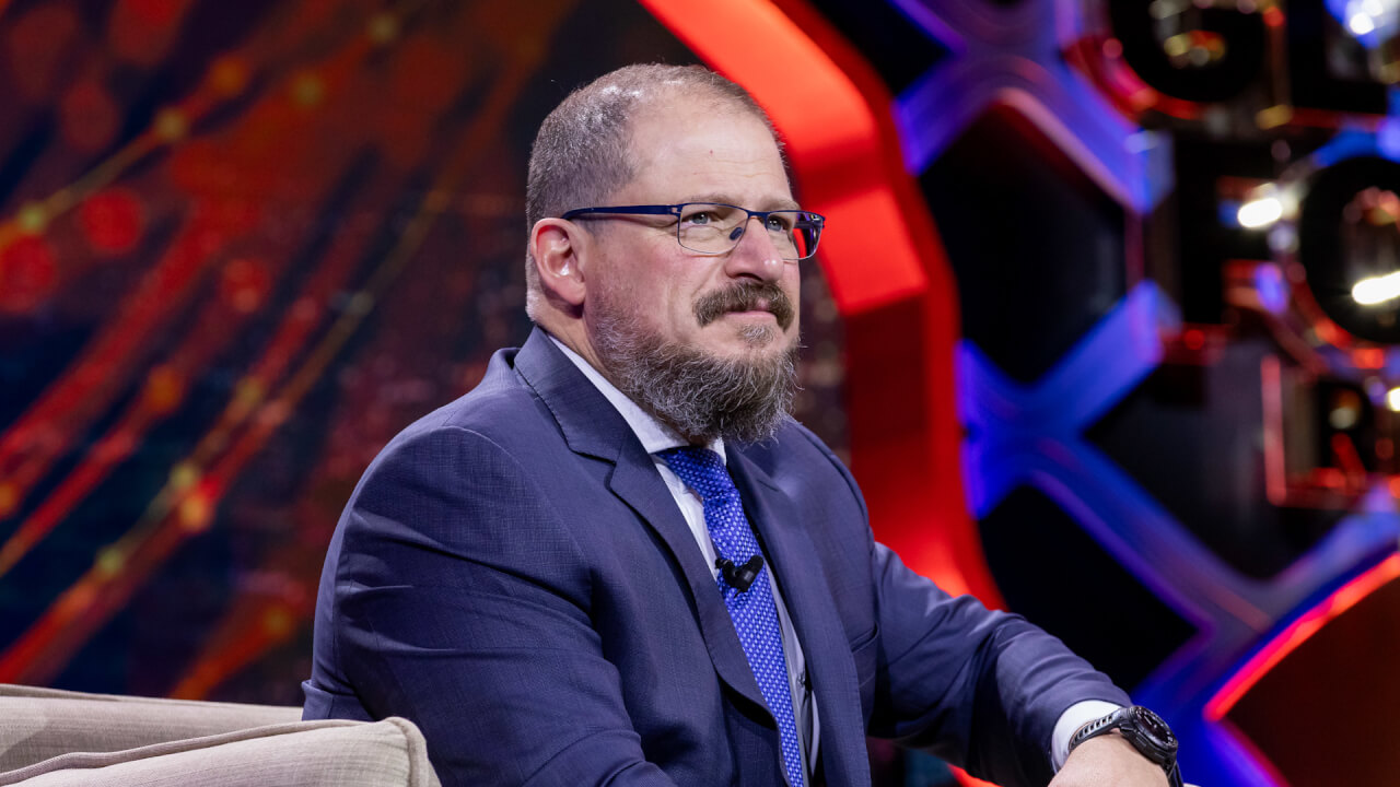 Video thumbnail for Qualcomm CEO says “it’s hard right now” to declare who the winners are in the AI “mad rush”