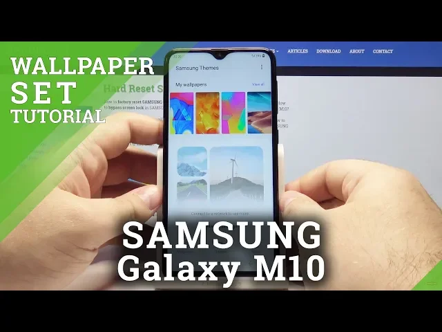 Video thumbnail for How to Change Wallpaper in SAMSUNG Galaxy M10 - Set Up Home Screen & Lock Screen Wallpaper