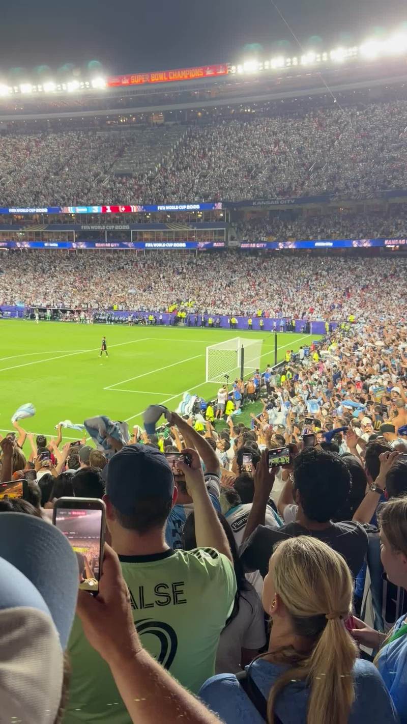 Video thumbnail for Argentina Fans Celebrate World Cup 2026 Win in Kansas City