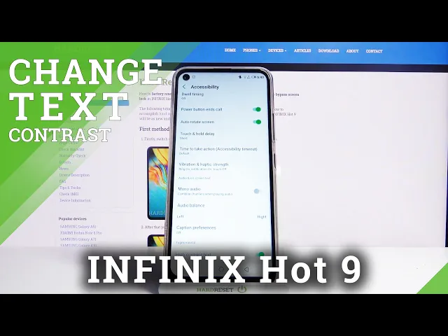 Video thumbnail for How to Enable High Contrast Text in Infinix Hot 9 – Access Visibility Settings