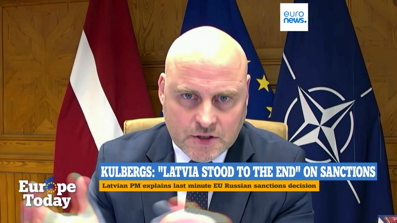 Video thumbnail for 'Cherry-picking sanctions' risks 'normalising' Russia, Latvian PM says amid Usmanov row