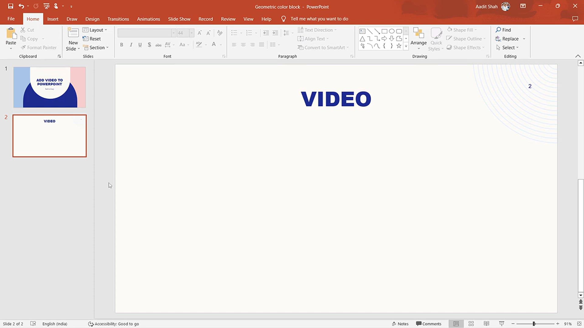 'Video thumbnail for How To Insert YouTube Video in PowerPoint'