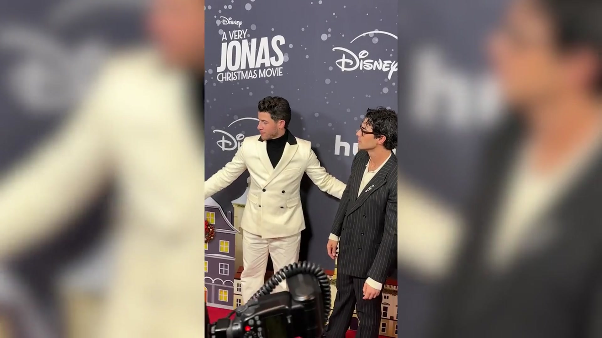 'Video thumbnail for 'A Very Jonas Christmas' red carpet premiere: Jonas Brothers, Laverne Cox, Jesse Tyler Ferguson, and more'