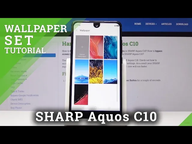 Video thumbnail for How to Chanage Wallpaper on SHARP C10 - Set Wallpaper