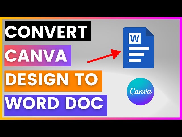 Video thumbnail for How To Convert Canva Design To Word Document [in 2025]