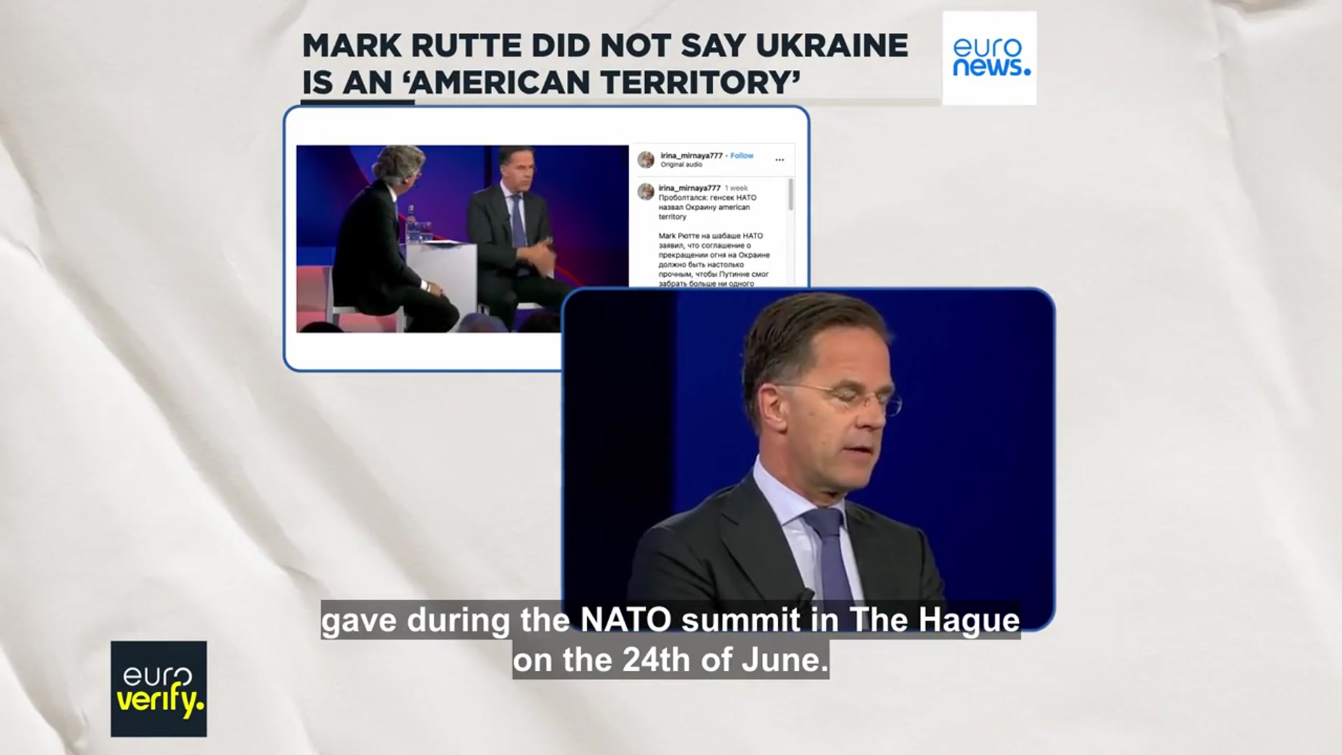 'Video thumbnail for No, NATO chief Mark Rutte didn’t say Ukraine is an ‘American territory’'