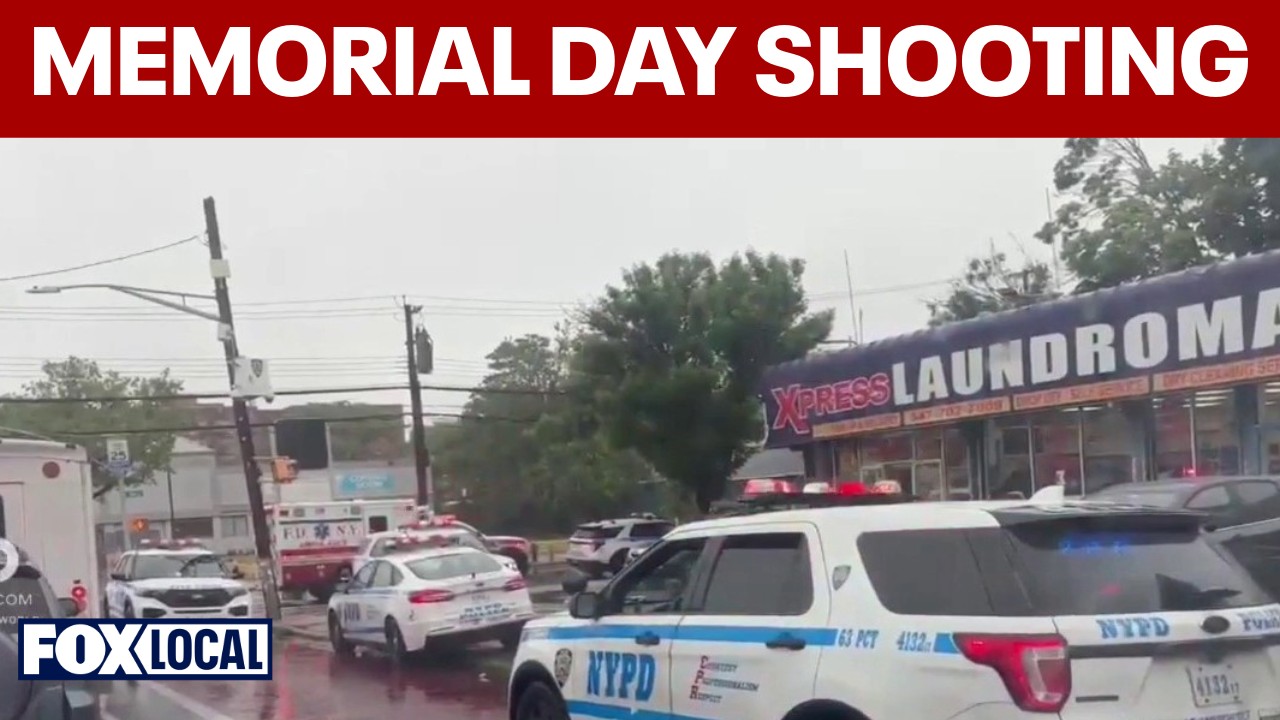 Video thumbnail for 1 dead, suspect sought in Brooklyn double shooting on Memorial Day
