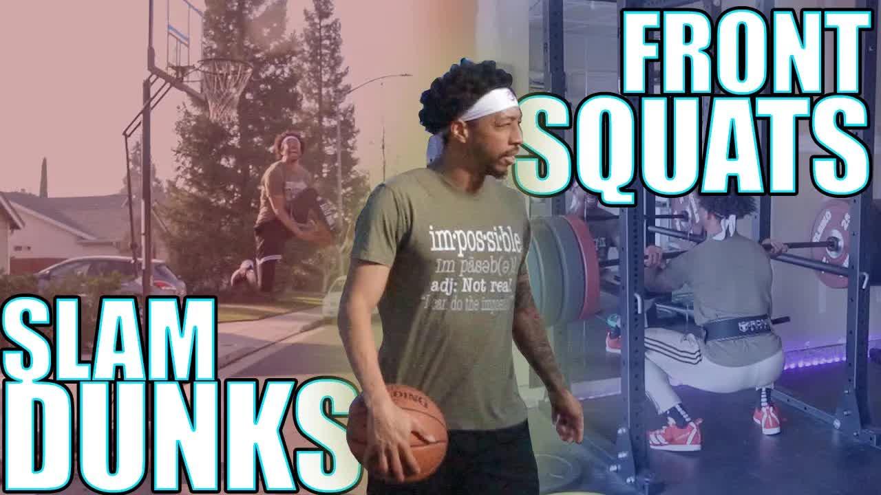 Video thumbnail for SATURDAY'S are For the BOUNCE:  Dunks on 10'4 Rim & Front Squat 200kg