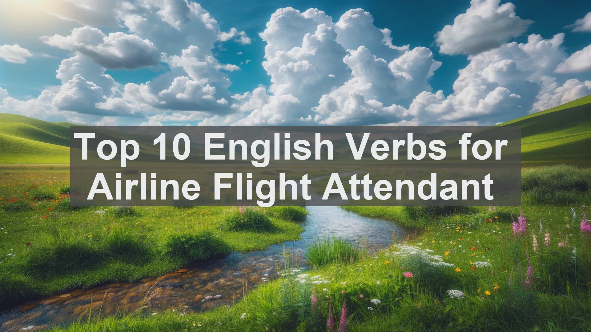 'Video thumbnail for Top 10 English Verbs for Airline Flight Attendant'