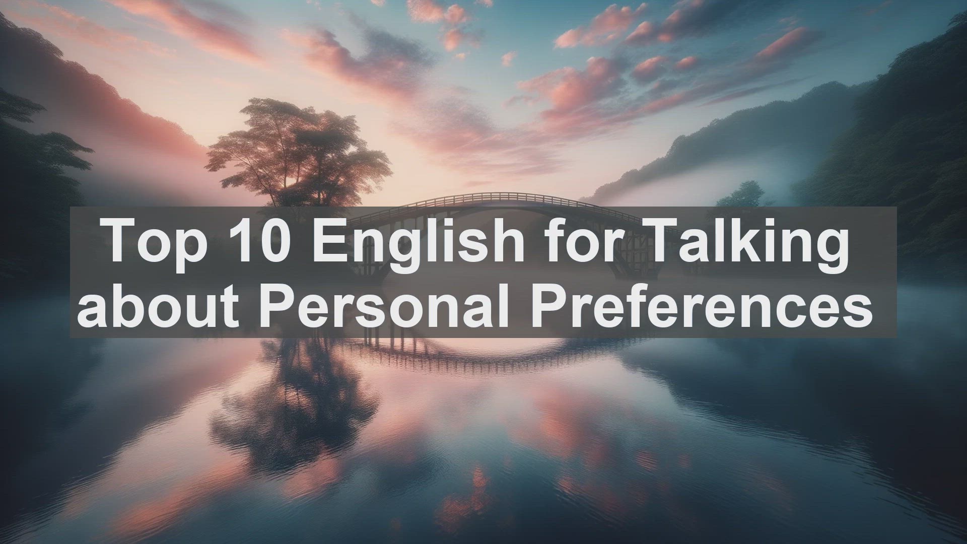 'Video thumbnail for Top 10 English for Talking about Personal Preferences'