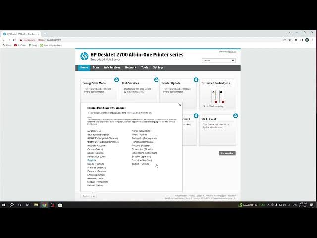 Video thumbnail for How to Change EWS Settings on HP DeskJet 2700 Printer?