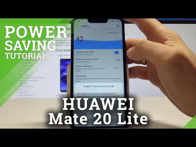 Video thumbnail for How to Save Battery Life in HUAWEI Mate 20 Lite - Power Saving Mode