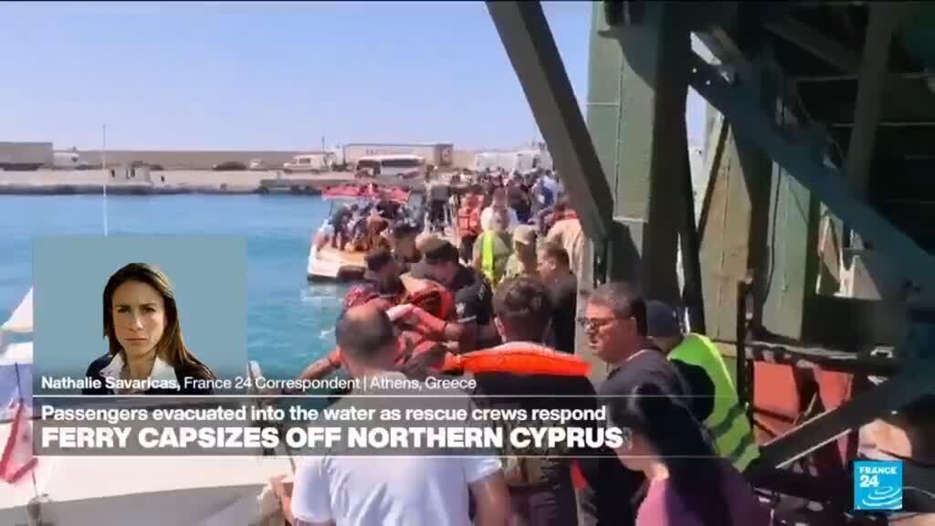 Video thumbnail for Ferry carrying more than 260 people capsizes off northern Cyprus