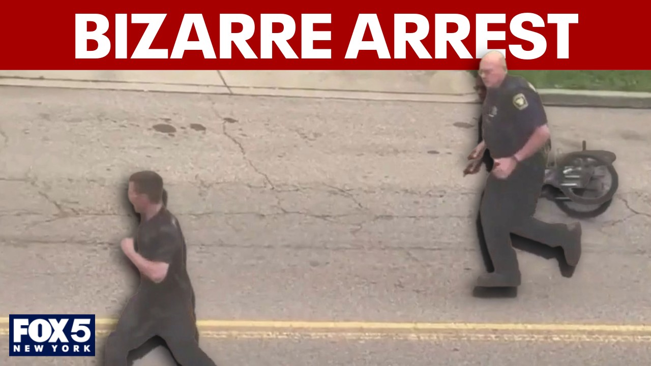 Video thumbnail for What went wrong in bizarre scuffle between police officer and man on the street?
