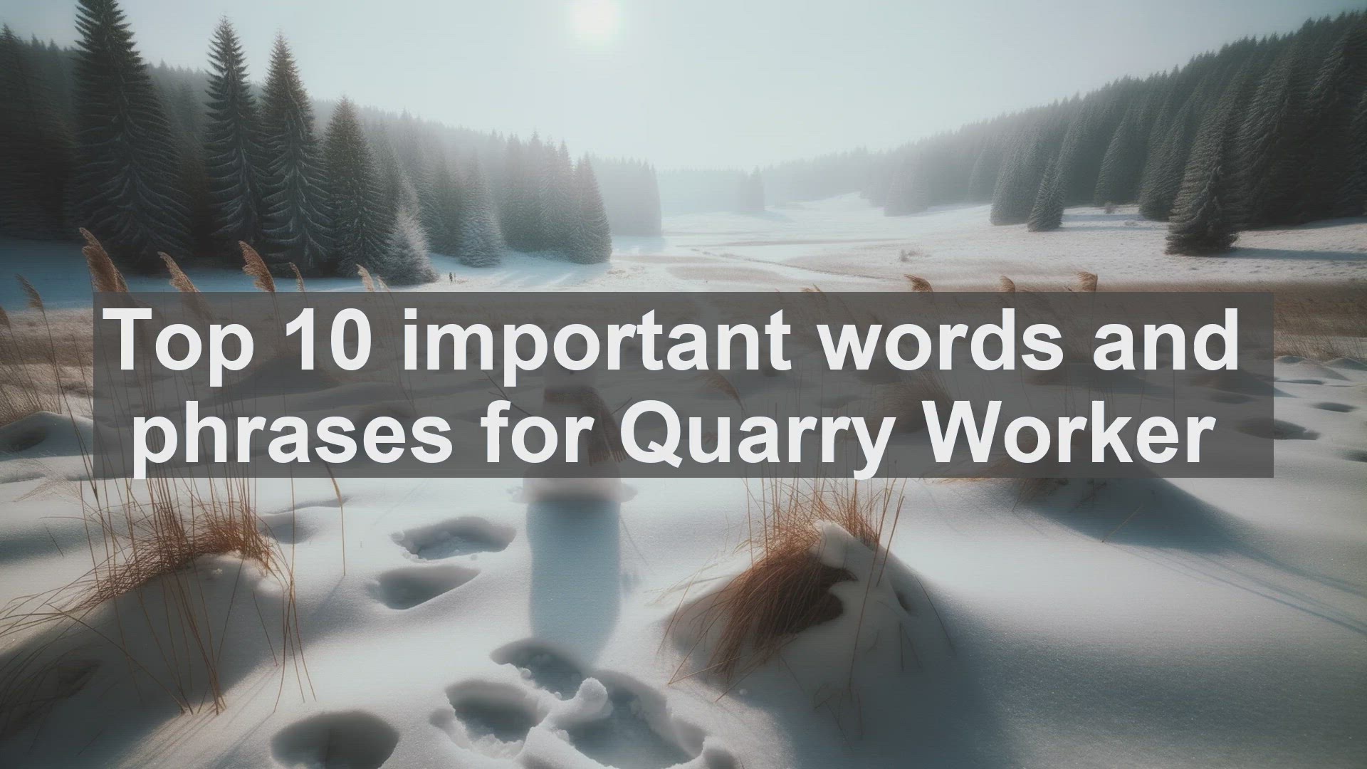 'Video thumbnail for Top 10 important words and phrases for Quarry Worker'