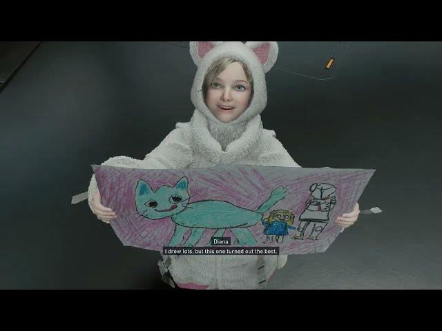 Video thumbnail for Pragmata - Talk To Diana About The Shelter Terminals: Add Mod Slot | Diana Draws Hugh a Cat Picture