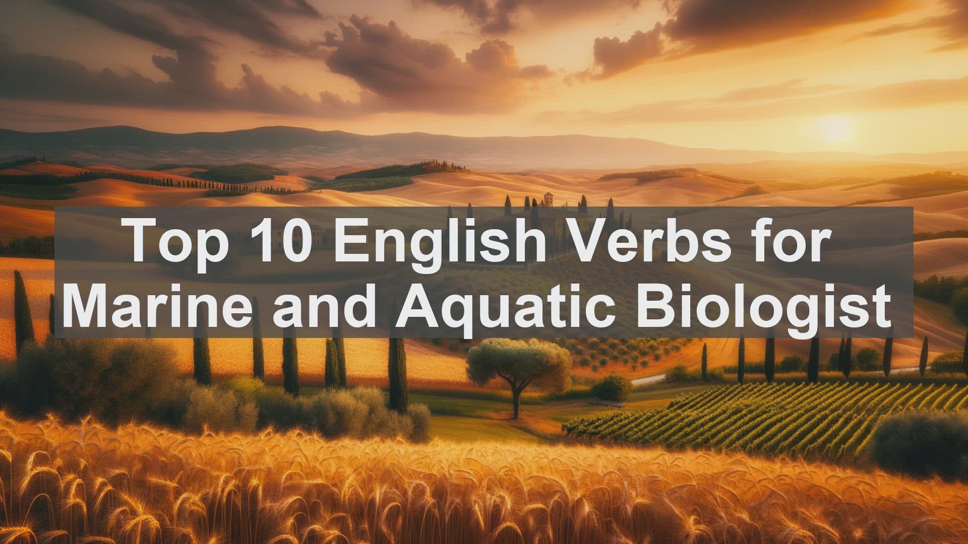 'Video thumbnail for Top 10 English Verbs for Marine and Aquatic Biologist'