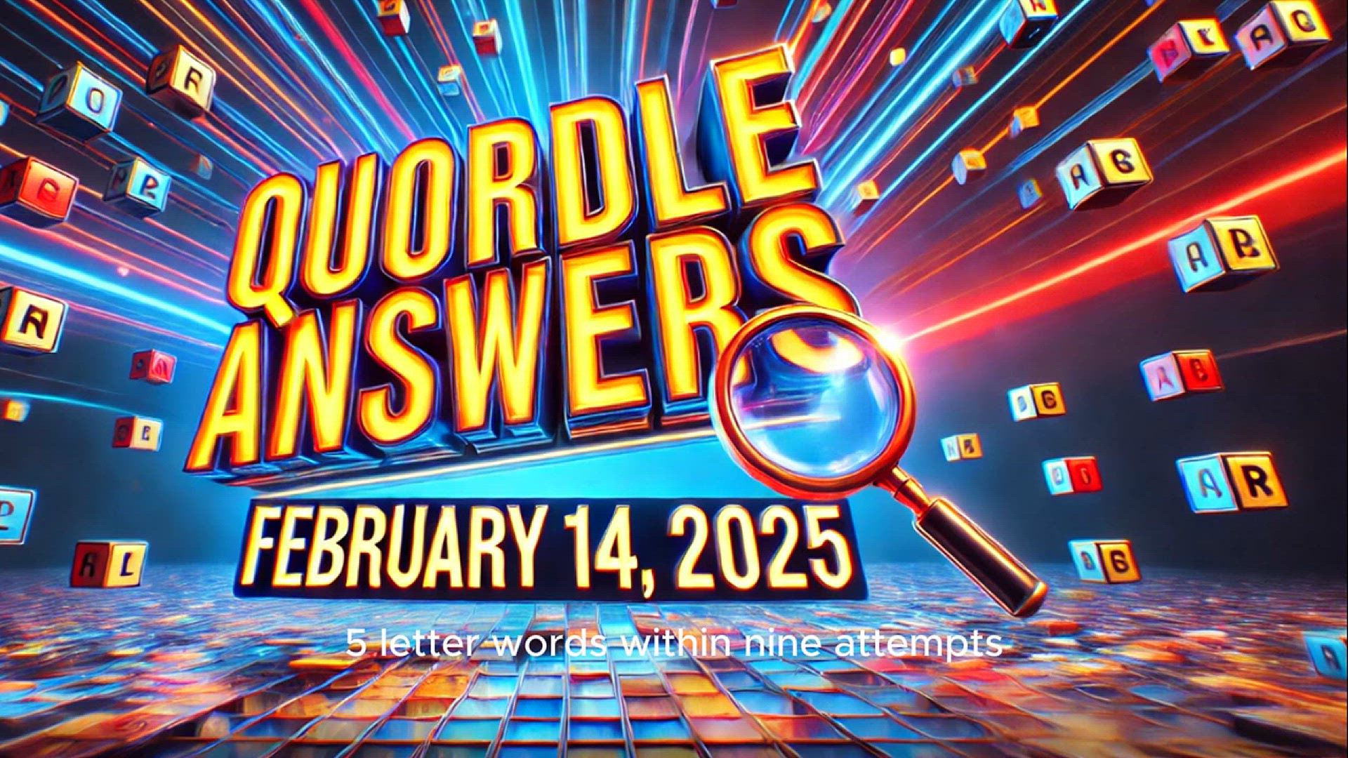 Video thumbnail for Quordle Answers & Hints for February 14, 2025