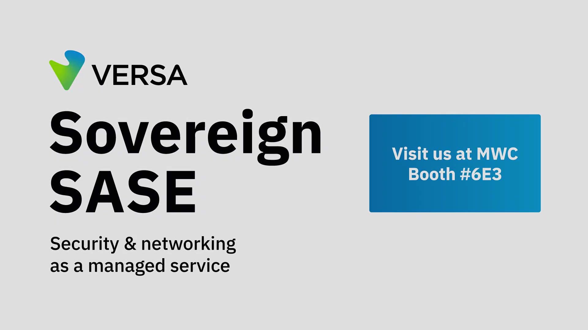 Video thumbnail for Versa Sovereign SASE at MWC - March 2026
