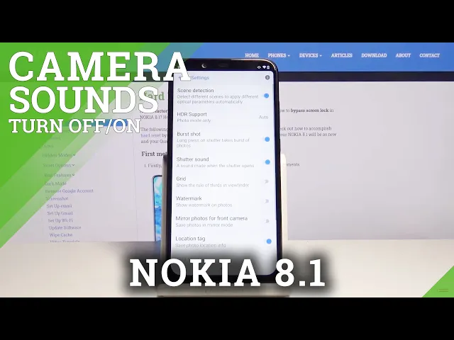 Video thumbnail for How to Turn On / Off Camera Shutter Sounds in Nokia 8.1 – Camera Sound Settings