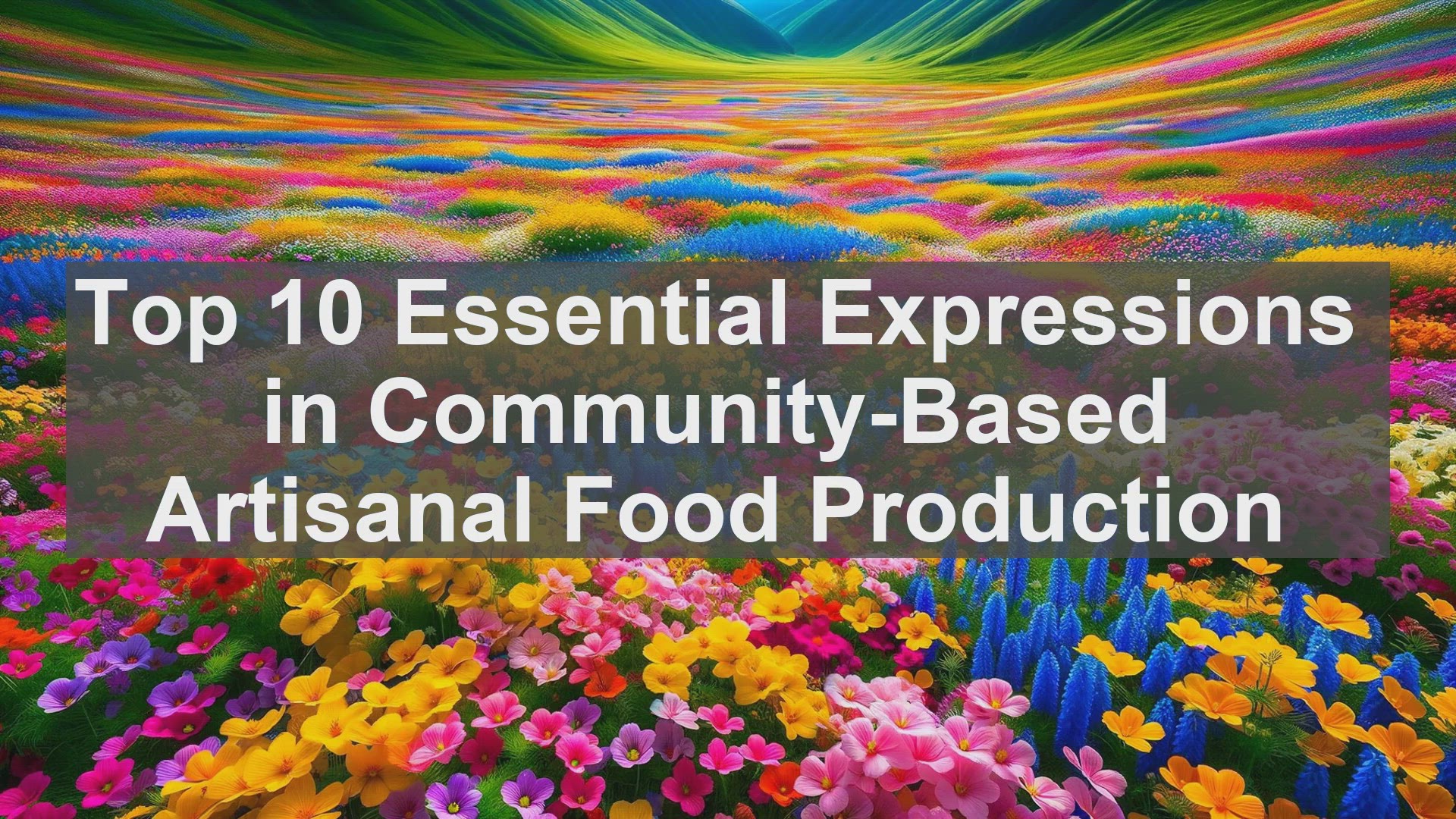 'Video thumbnail for Top 10 Essential Expressions in CommunityBased Artisanal Food Production'