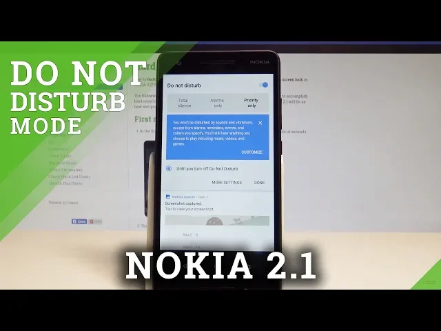 Video thumbnail for How to Enable Do Not Disturb on NOKIA 2.1 - Mute Sounds / Set Up Priority Mode |HardReset.Info