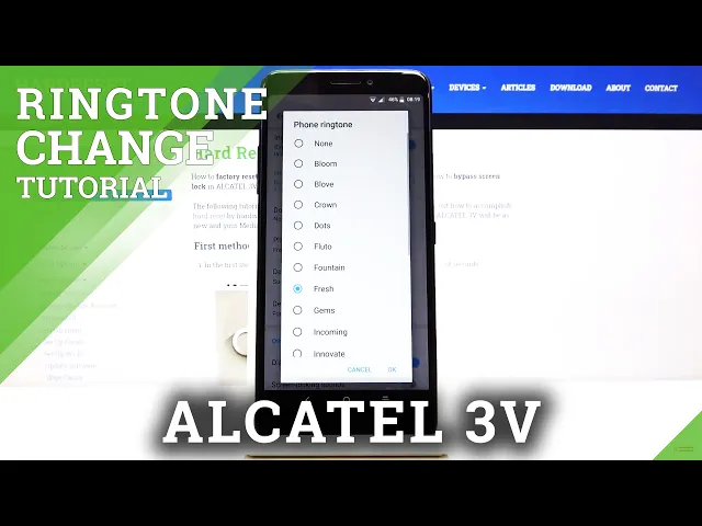 Video thumbnail for How to Change Phone Ringtone in ALCATEL 3V – Find Ringtone List