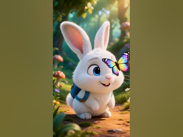 Video thumbnail for **"A cheerful, fluffy white bunny