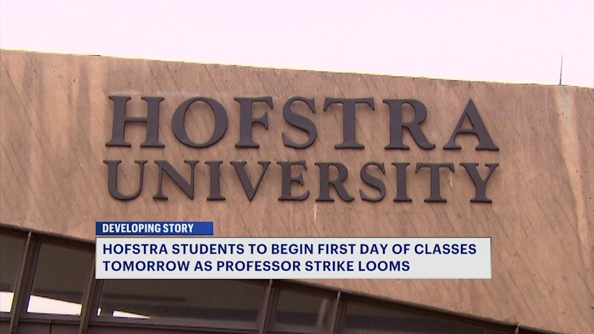 Video thumbnail for Hofstra students face uncertainty over potential faculty strike during first week of classes