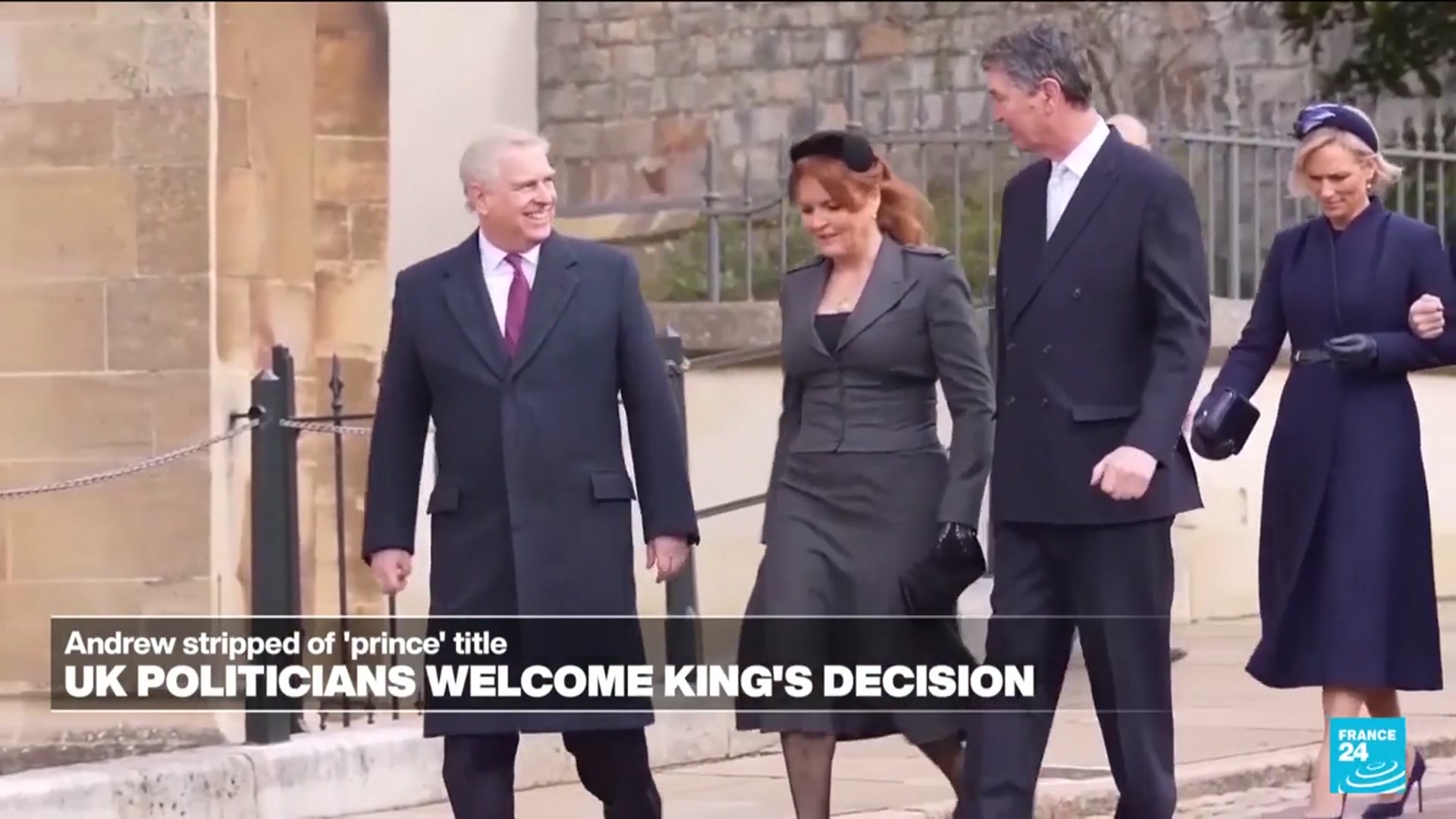 'Video thumbnail for Prince Andrew being stripped of his title is a result of 'growing pressure''